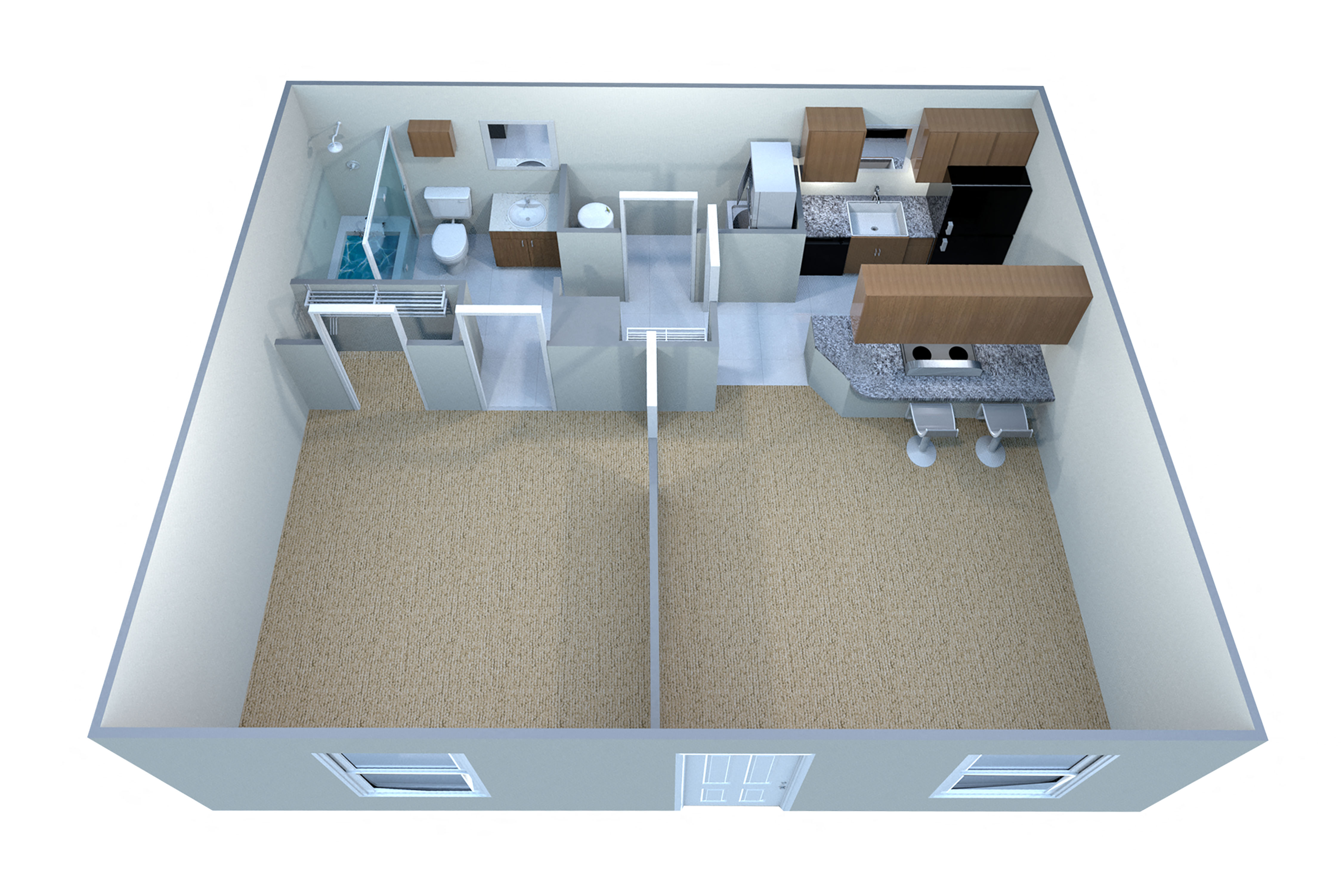 Floor Plans of The Greens at Lakeside Village in Fayetteville, AR
